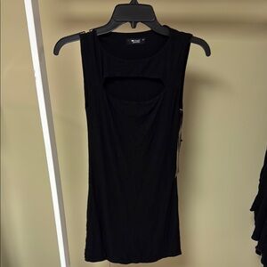 Michael Lauren keyhole neck sweater dress black size XS new with tags never worn